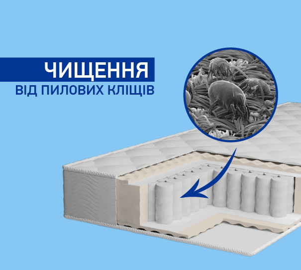 Чищення м’яких меблів і матраців від пилових кліщів